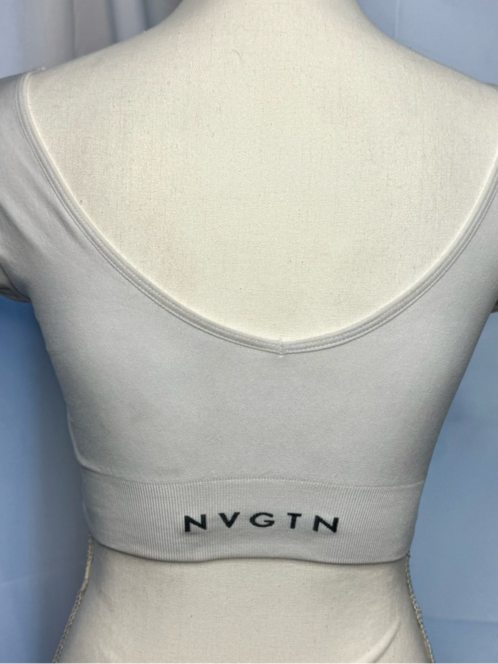 NVGTN Women's Cream Scoop-Back Crop Top Bra